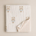 Floater Teddy bamboo baby quilt — floater teddy print, soft bamboo cotton