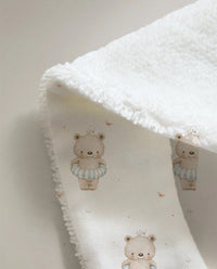 Floater Teddy bamboo baby bib — floater teddy print, soft bamboo cotton