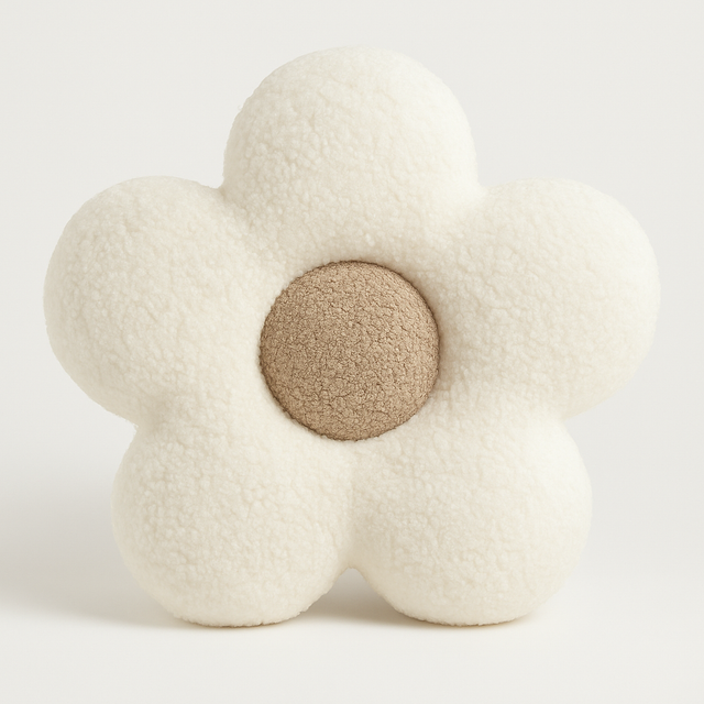 Anaario flower-shaped fleece cushion for kids