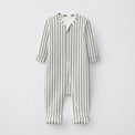 Forest Bear bamboo cotton baby sleepsuit — two-way zip romper onesie