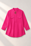 Fuchsia Moon-Star Kurta Set - kurta flat lay