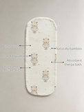 Floater Teddy Bamboo Baby Burp Cloth features