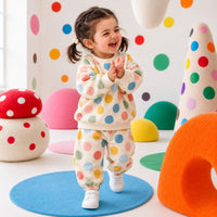 Kids winter jogger set on model by Anaario