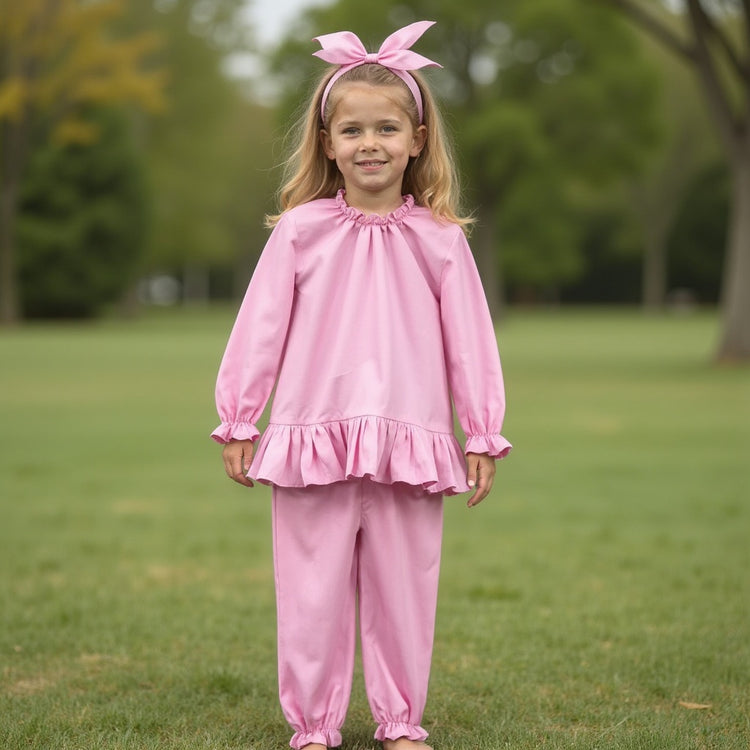Girl wearing Anaario Giggles in Pink Night Suit