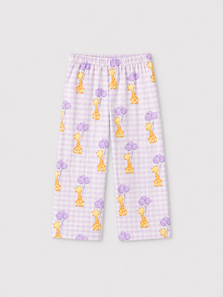 Boy wearing Anaario Giraffe and Balloons Night Suit
