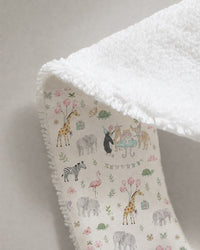 Giraffe Birthday Party bamboo baby bib — print detail