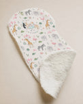 Giraffe Birthday Party bamboo baby burp cloth — folded