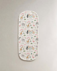 Giraffe Birthday Party bamboo baby burp cloth — reverse side