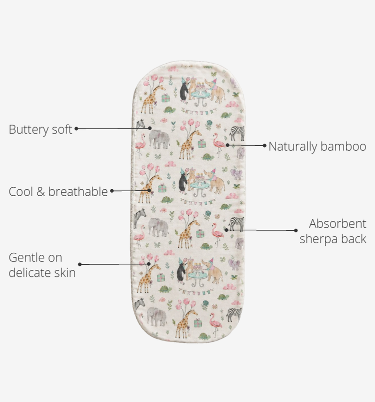 Anaario Giraffe Birthday Party Bamboo Baby Burp Cloth key features