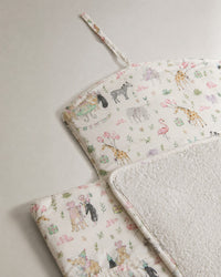 Giraffe Birthday Party bamboo baby changing mat — absorbent sherpa backing