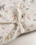 Giraffe Birthday Party bamboo baby changing mat — soft bamboo cotton flatlay