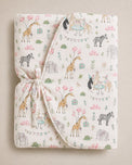 Giraffe Birthday Party bamboo baby changing mat — folded