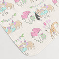 Giraffe Birthday Party bamboo baby quilt — giraffe birthday party print, soft bamboo cotton
