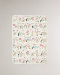 Giraffe Birthday Party bamboo baby quilt — soft bamboo cotton flatlay