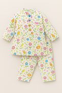 Girl wearing Anaario Multi-Coloured Floral Cotton Co-ord Set
