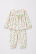 Girl wearing Anaario Ivory and Rose Poppy Raindrops Night Suit
