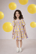 Girl wearing Anaario Lavender Lemonade Dress