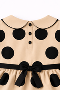 Girl wearing Anaario Midnight Polka Dress