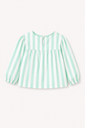 Girl wearing Anaario Mint Green Stripes Night Suit