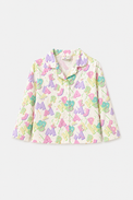 Girl wearing Anaario Pastel Alphabets Night Suit