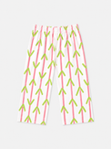 Girl wearing Anaario Pink and Green Leaves Night Suit