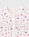 Girl wearing Anaario Pink Heart Night Suit