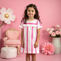 Girl wearing Anaario Candy Stripe Sailor Dress