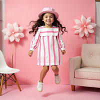 Girl wearing Anaario Candy Stripe Sailor Dress
