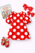 Girl wearing Anaario Candy Apple Dress