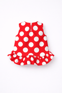 Girl wearing Anaario Cherry Pop Peplum Co-ord Set