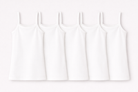 Anaario Girls Sleeveless Bamboo Vest, pack of 5