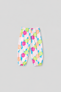Girl wearing Anaario Trio Toned Florals Night Suit