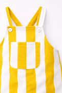 Girl wearing Anaario Lemonade Stripe Romper