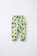 Green Dinosaur Hooded Jogger Set flat lay by Anaario
