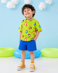 Anaario Green Fish & Blue Co-ord Set