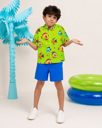 Anaario Green Fish & Blue Co-ord Set