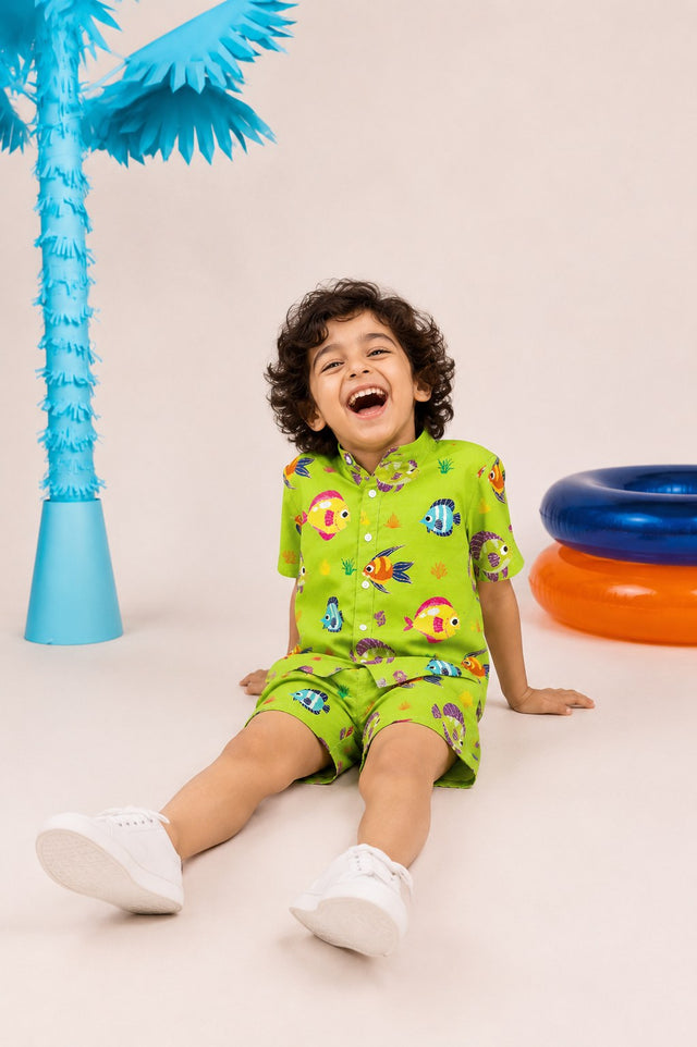 Anaario Green Fish Co-ord Set