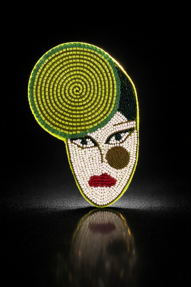 Anaario Green Girl Brooch pin