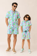 Anaario Green Lime Stripe Co-ord Set