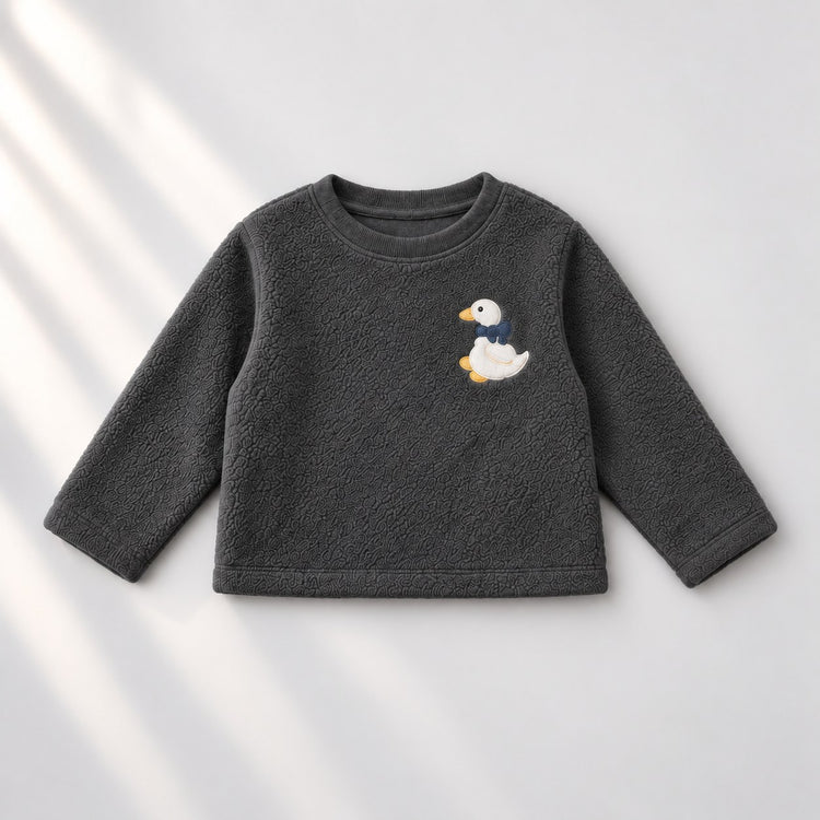 Grey Duck Fleece Set top by Anaario