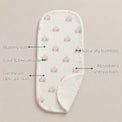 Merry-Go-Round Bamboo Baby Burp Cloth features