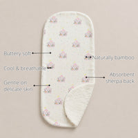 Merry-Go-Round Bamboo Baby Burp Cloth features