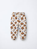 Brown-Beige Cross Hooded Barrel Pant Set flat lay by Anaario