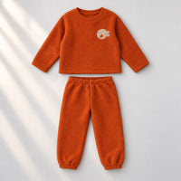 Rust Fish Fleece Set top and bottom by Anaario