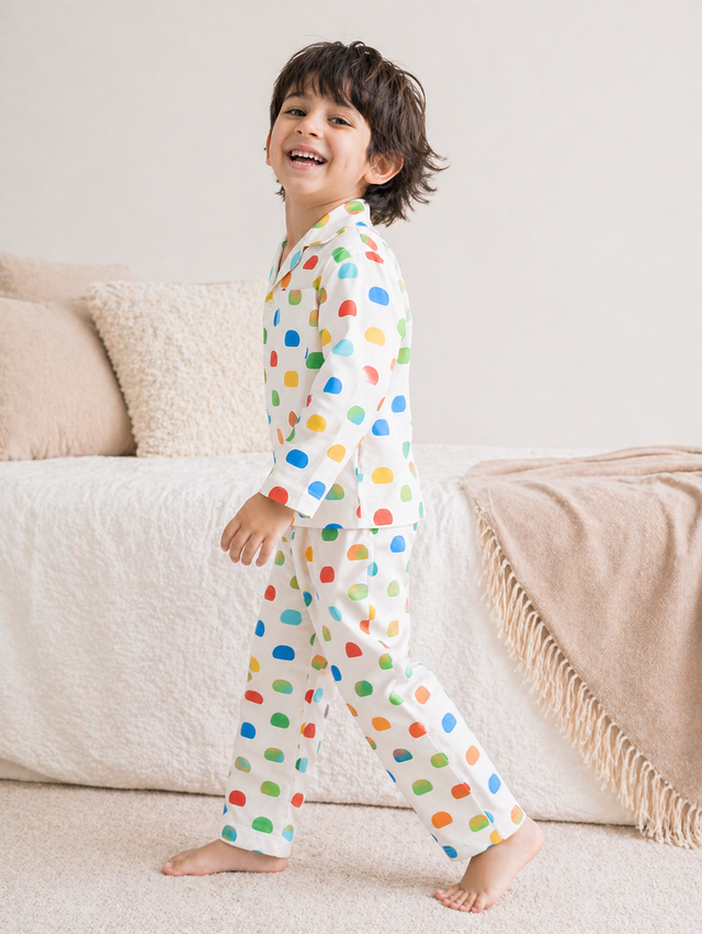 Boy wearing Anaario Happy Halfs Night Suit
