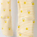 Happy Sunshine bamboo cotton baby sleepsuit — bamboo cotton onesie romper flatlay