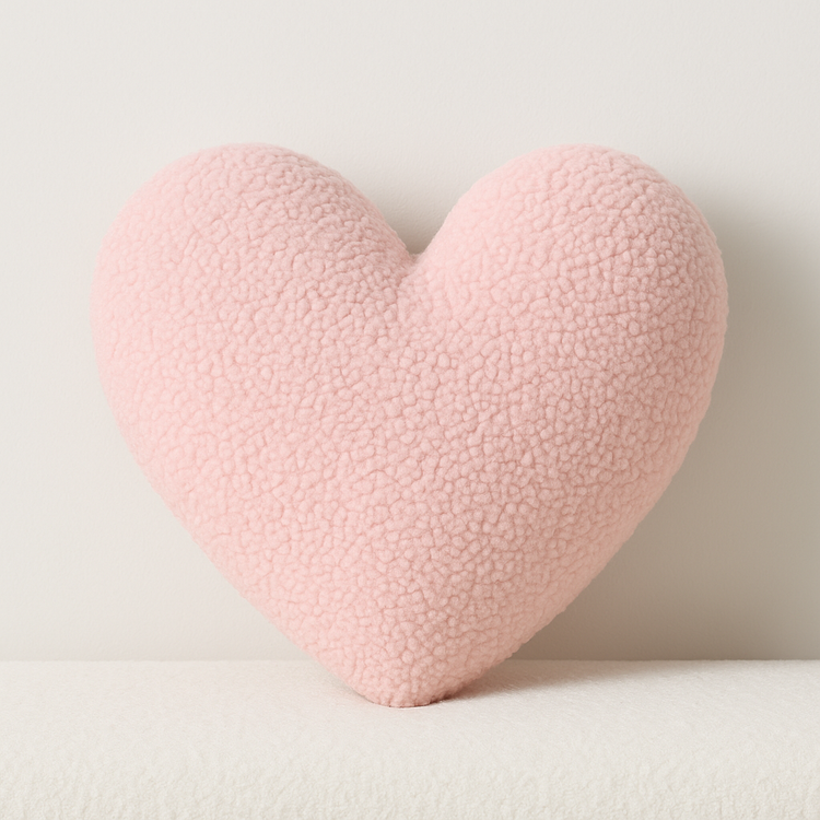 Anaario heart-shaped fleece cushion for kids