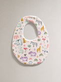Hippopotamus bamboo baby bib — absorbent sherpa backing