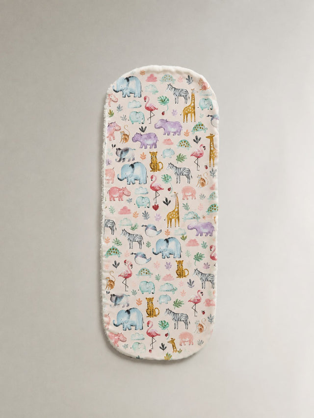 Hippopotamus bamboo baby burp cloth — hippopotamus print, soft bamboo cotton