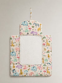 Hippopotamus bamboo baby changing mat — hippopotamus print, soft bamboo cotton
